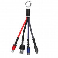 كابل Xplus S-221 3 in 1 Charging Cable متعدد 3 في 1 – تايب سي / لايتنينج / مايكرو