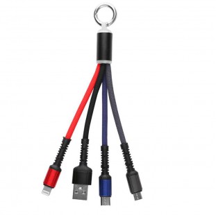 كابل Xplus S-221 3 in 1 Charging Cable متعدد 3 في 1 – تايب سي / لايتنينج / مايكرو