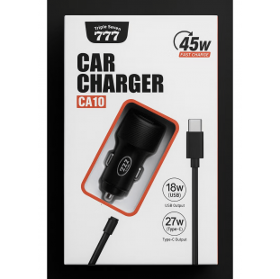 شاحن سيارة Car Charger 45W CA10 شحن سريع + ضمان سنة