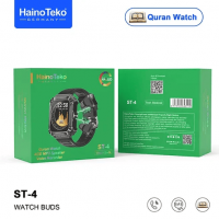 ساعة Haino Teko ST-4 الذكية مع سماعات أذن لاسلكية | ساعة قرآن وسماعات صوت عالية الجودة